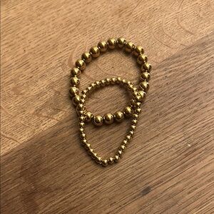 Gold Beaded Bracelet Set